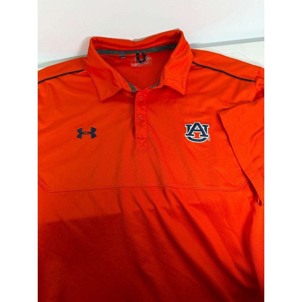 Under Armour Orange Athletic polo shirt Men's XL Performance‎ Gear
